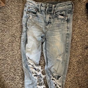 American eagle ripped skinny jeans